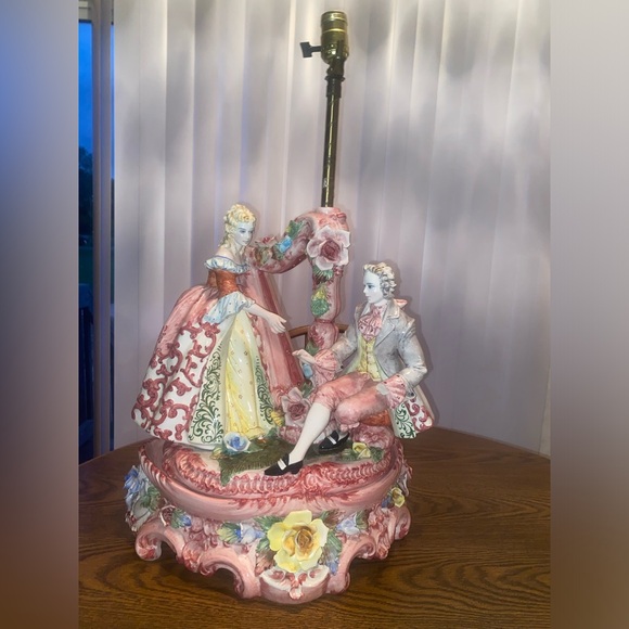 Capodimonte Other - Capodimonte Vintage Porcelain Figurine Lamp